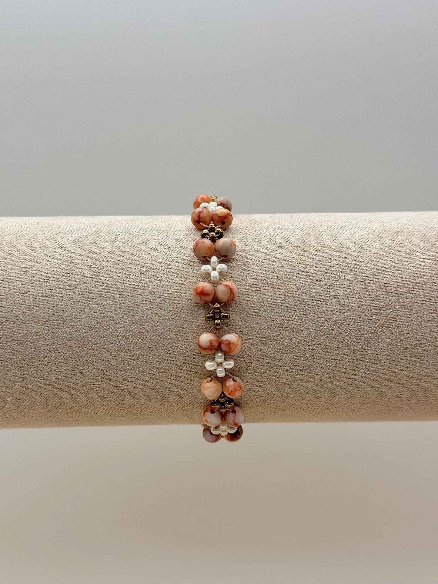 Edelsteinarmband "Twister" Rhodonit