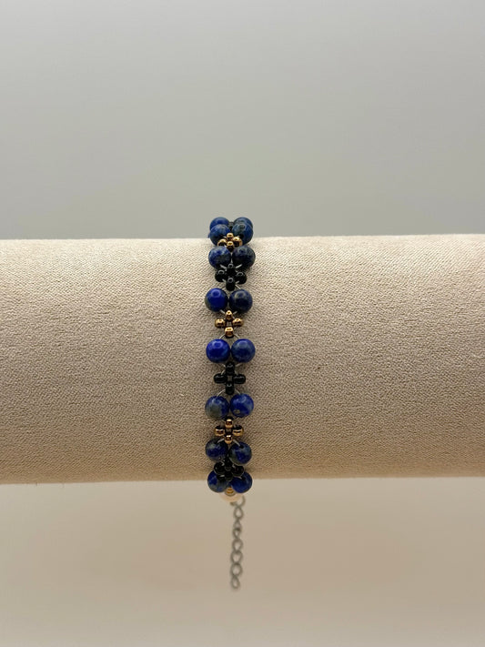 Edelsteinarmband "Twister" aus Lapis Lazuli