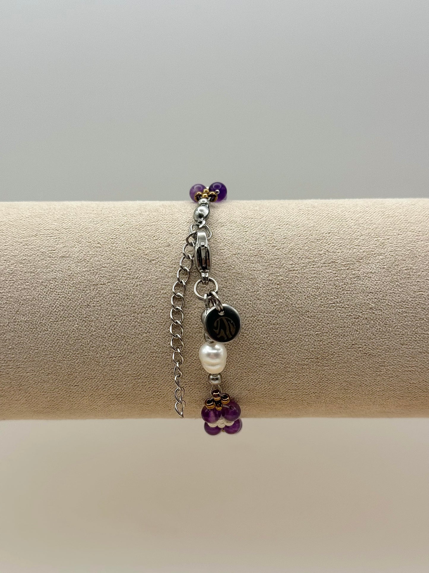 Edelsteinarmband "Twister" aus Amethyst